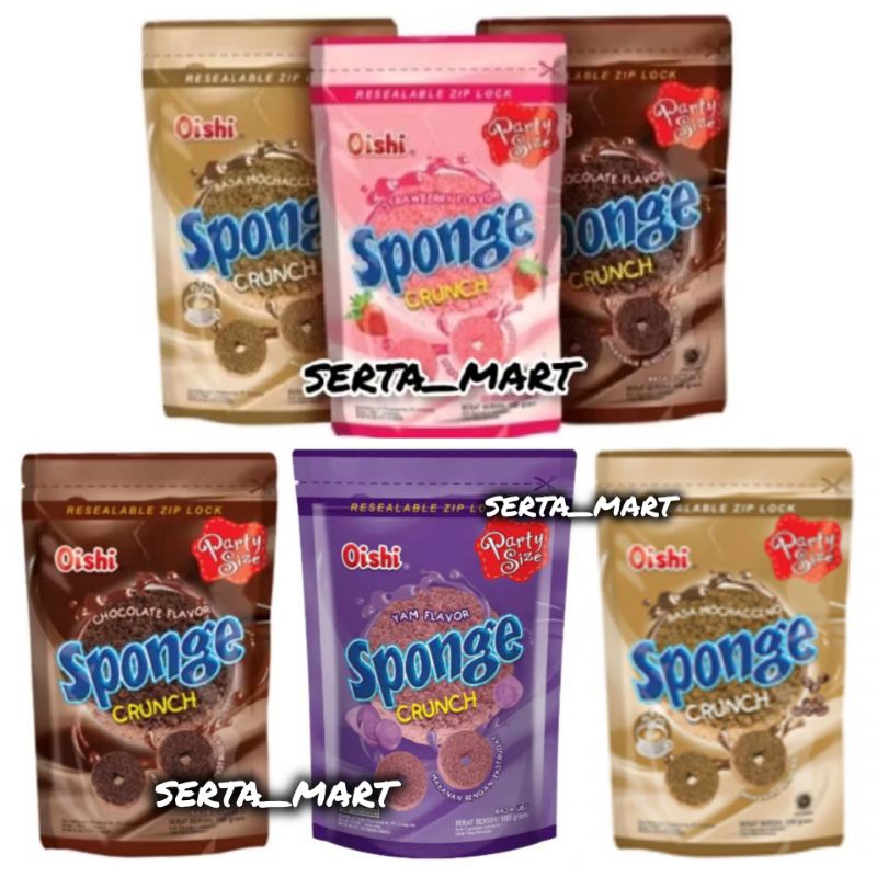 

Oishi Sponge Crunch 100gr - Oishi Sponge Cokelat / Strawberry / Mochaccino