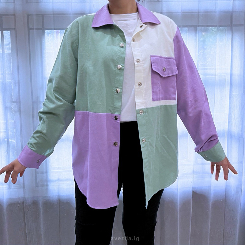 Kemeja Patchwork | Ruby Pansy Patchwork | zvezda