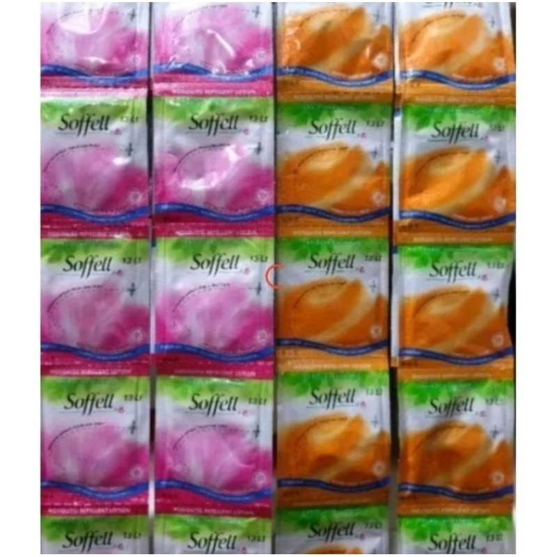 Soffell Lotion Anti Nyamuk Sachet 1 Renceng isi 24 Pcs