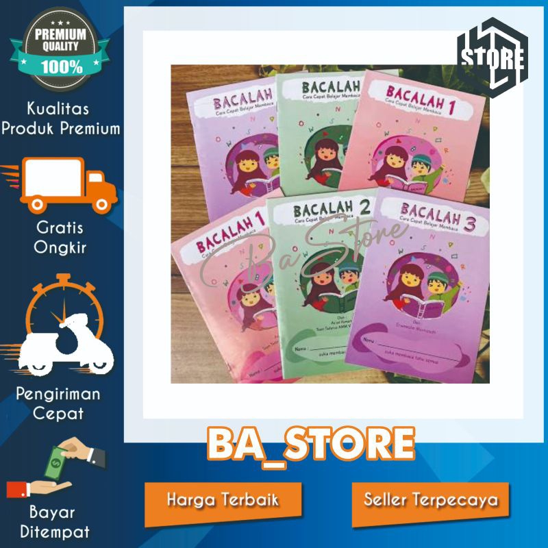 

BUKU BACALAH JILID 1,2 DAN 3,CARA CEPAT BELAJAR MEMBACA/BUKU ANAK TK /FAUD