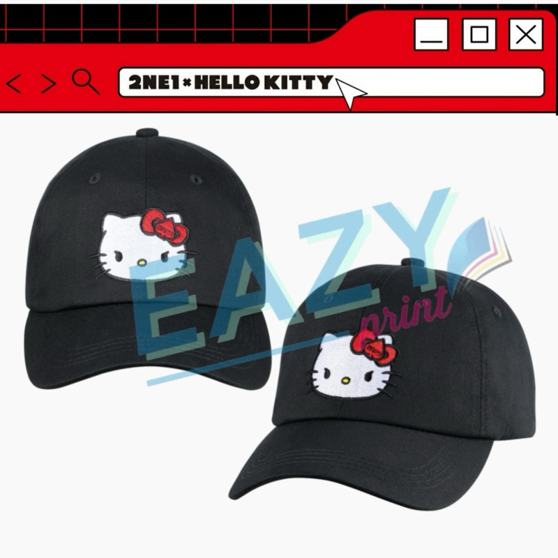 TOPI BASEBALL HELLOKITTY X 2NE1 JAPAN MERCH WELCOME BACK TOUR 2024 BLACKJACK KPOP IDOL OUTFIT ASIA C