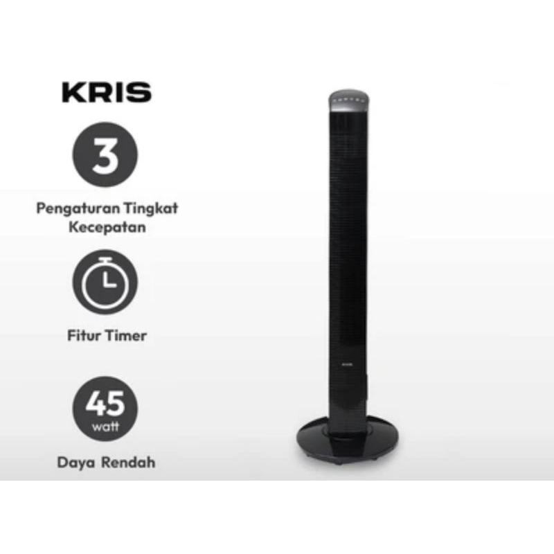 Kris Kipas Angin Berdiri - Hitam/kipas angin tower/tower fan Original 100%