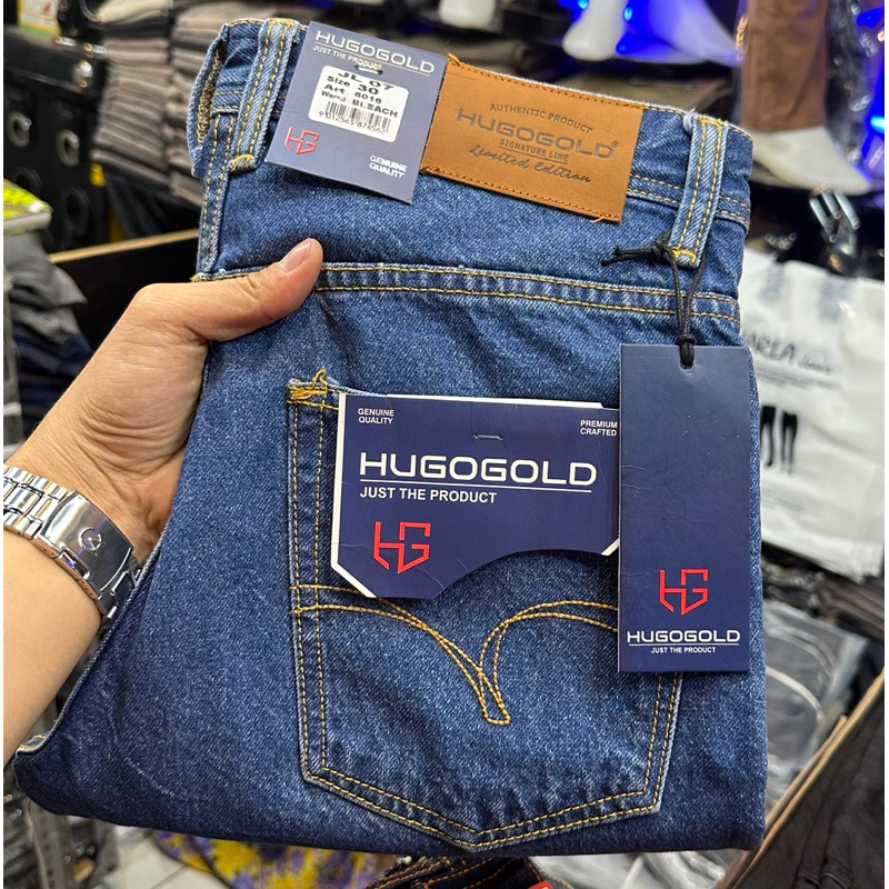 Celana panjang jeans reguler pria HUGO GOLD/celana jeans reguler/celana jeans reguler fit/celana jea
