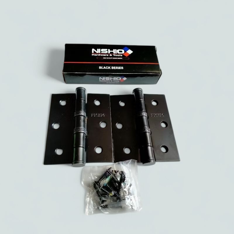 Engsel Jendela Engsel Tebal Jendela 3" Inch Merek Nishio Warna Hitam