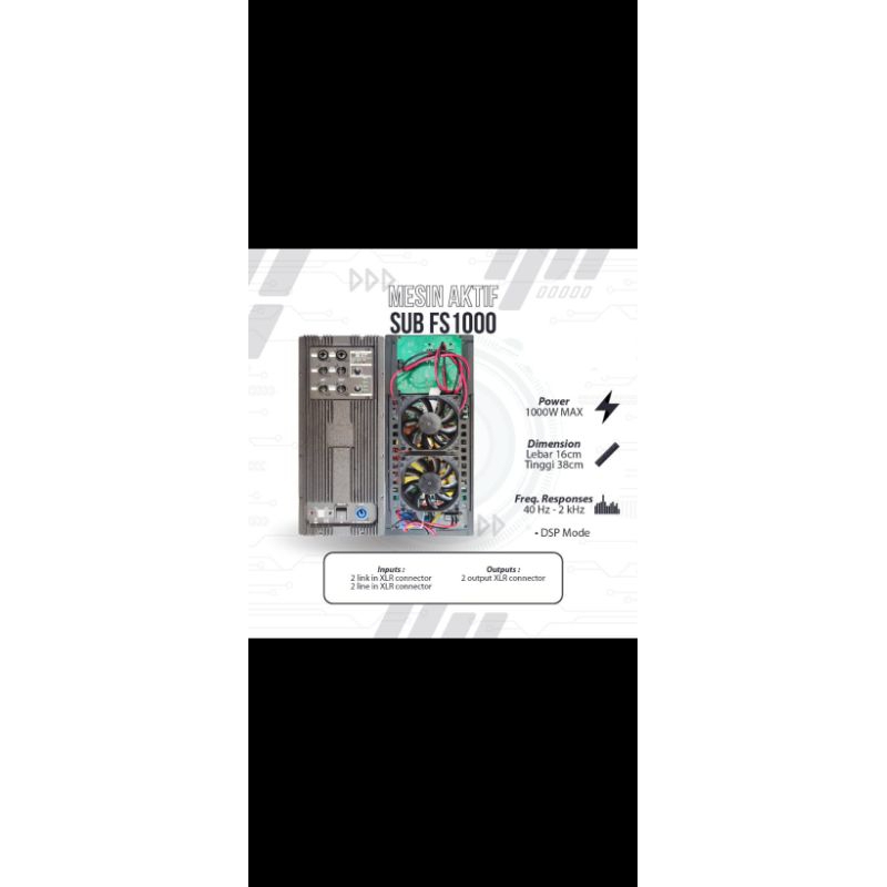 Mesin Speaker Aktif / Power Kit Aktif SUB FS1000 -- 1000 Watt Original