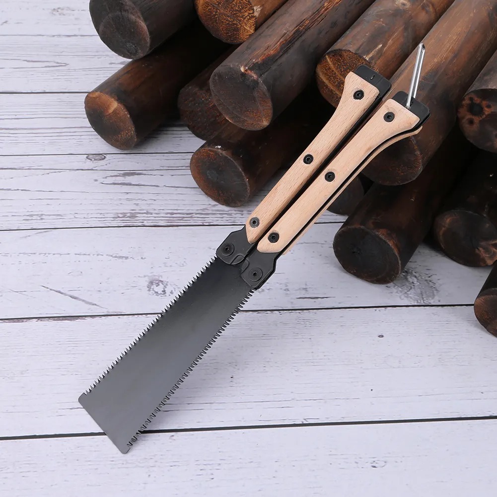 Gergaji kayu lipat double side BUTTERFLY SAW gergaji kupu mata 2 sisi panjang 150mm - 300mm