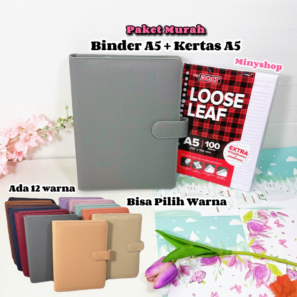 

Paket Hemat Binder A5+Loose Leaf Bergaris 100 Lembar Harga Termurah