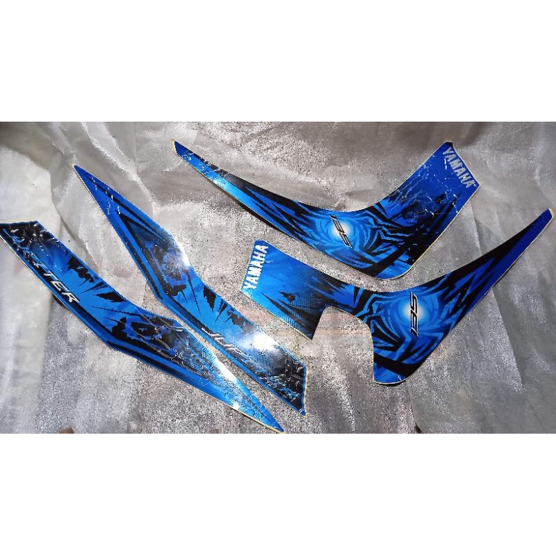 original lospack stripping full set body kanan kiri Jupiter mx new 135 nos biru hitam