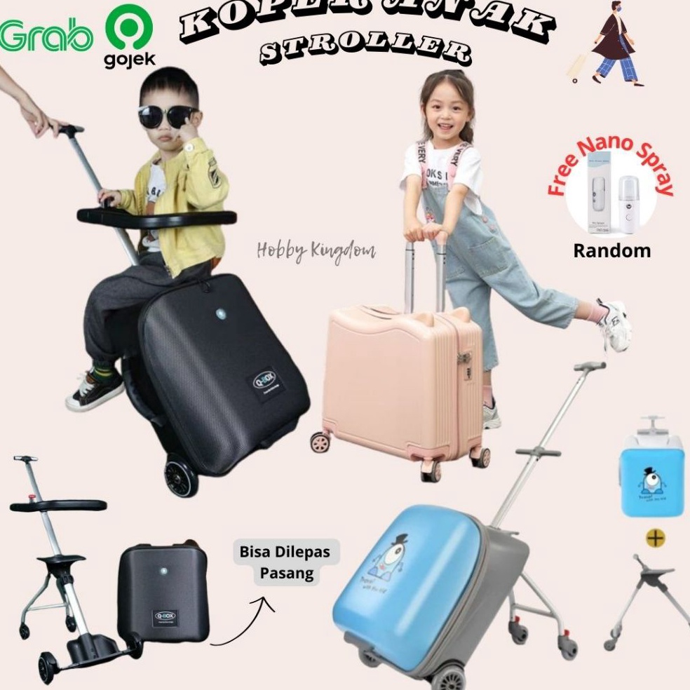KODE B49O Koper Luxes Stroller 2 In 1 Luggage Koper Duduk Koper Anak Qbox QBox