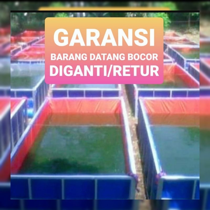 terpal kolam ikan 300x200x75 / 200x300x75 / 3x2x75 / 2×3 meter t75 a12