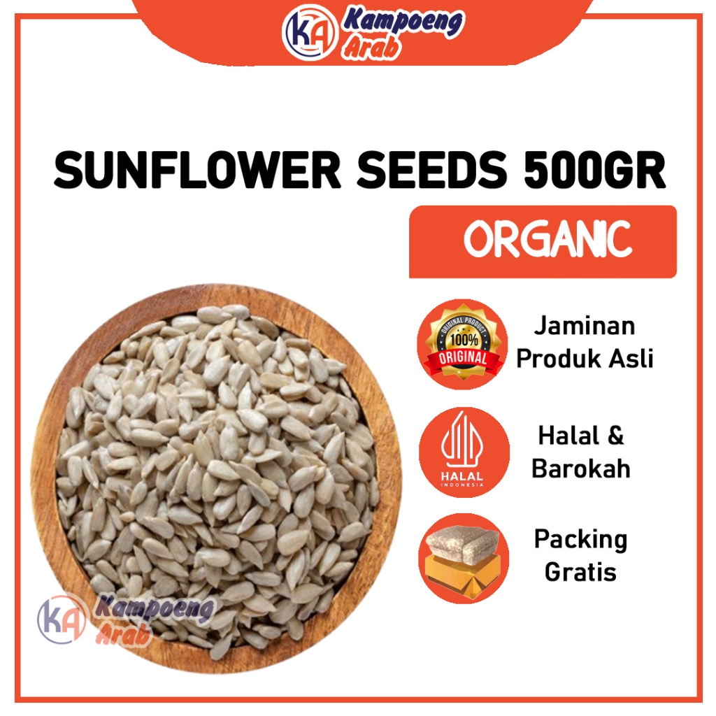 

SUNFLOWER SEED 500GR Kuaci Biji Bunga Matahari RAW Kualitas Premium Bagus Untuk Sarapan Muesli Trail