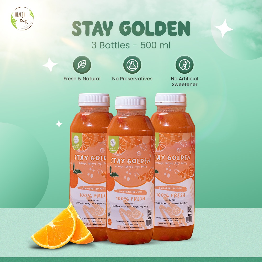 

Health & Co - Stay Golden Drink - Minuman Sehat - 3 Bottles @500ML