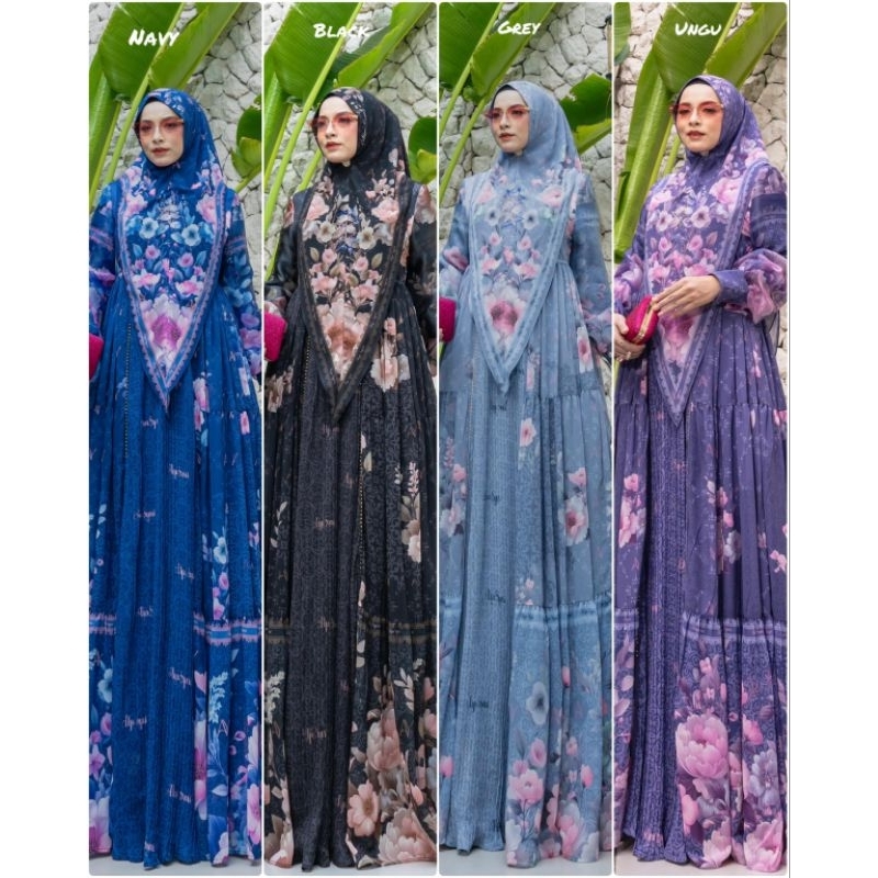 GAMIS AZALEA SERIES SET KHIMAR ALYA SYARI