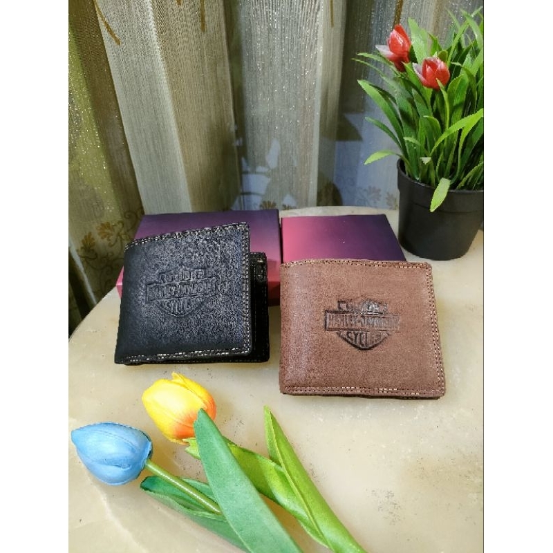 Dompet Lipat Pria Bahan Kulit Sapi Crazy Horse