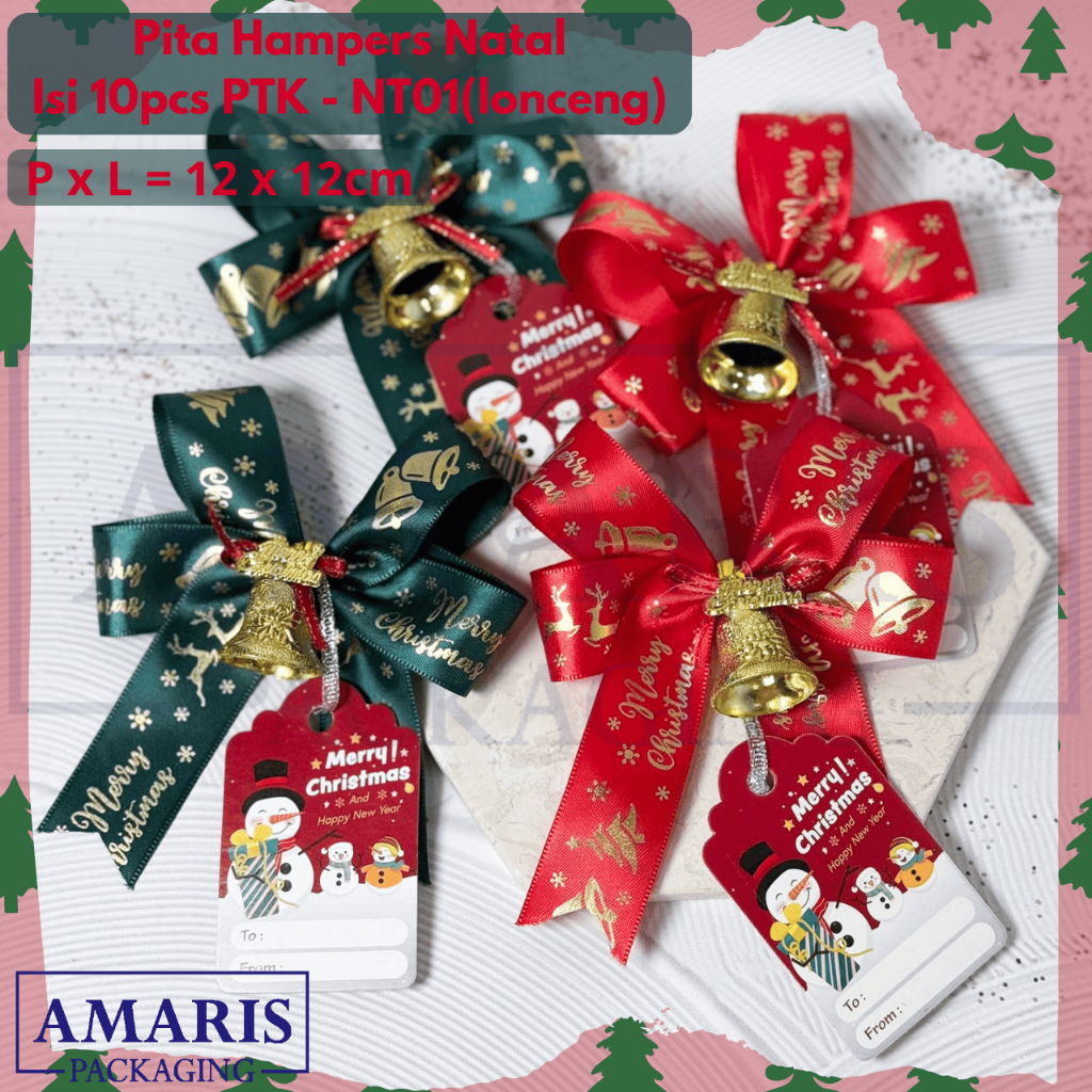 

Pita Hampers Parcel Natal Isi 10 Pcs Dan Kartu Ucapan PTK-NT Amaris Packaging