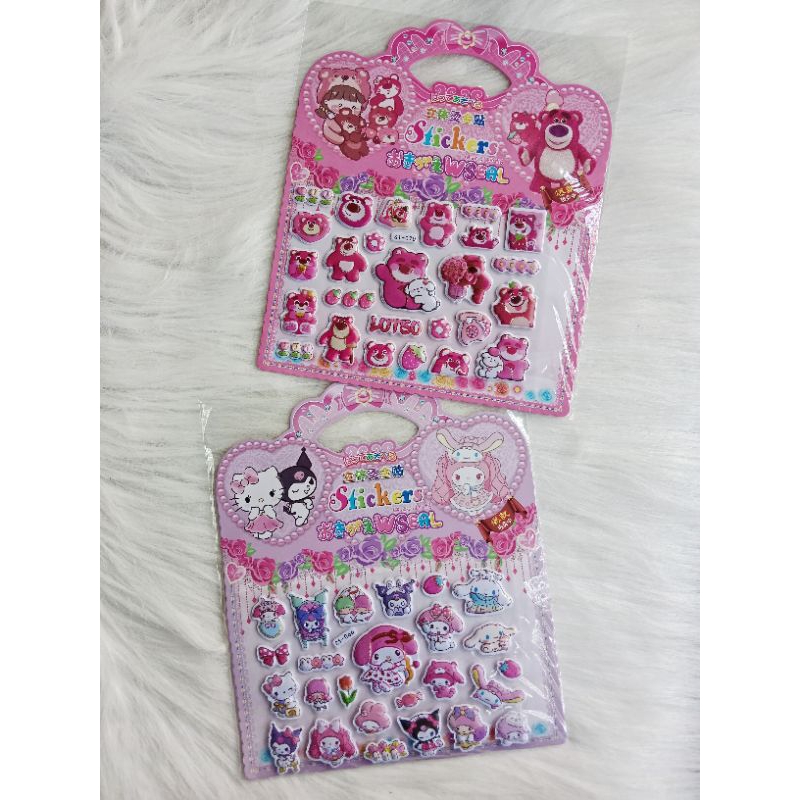 

1 pcs Stiker Timbul Lotso Kuromi melody sanrio