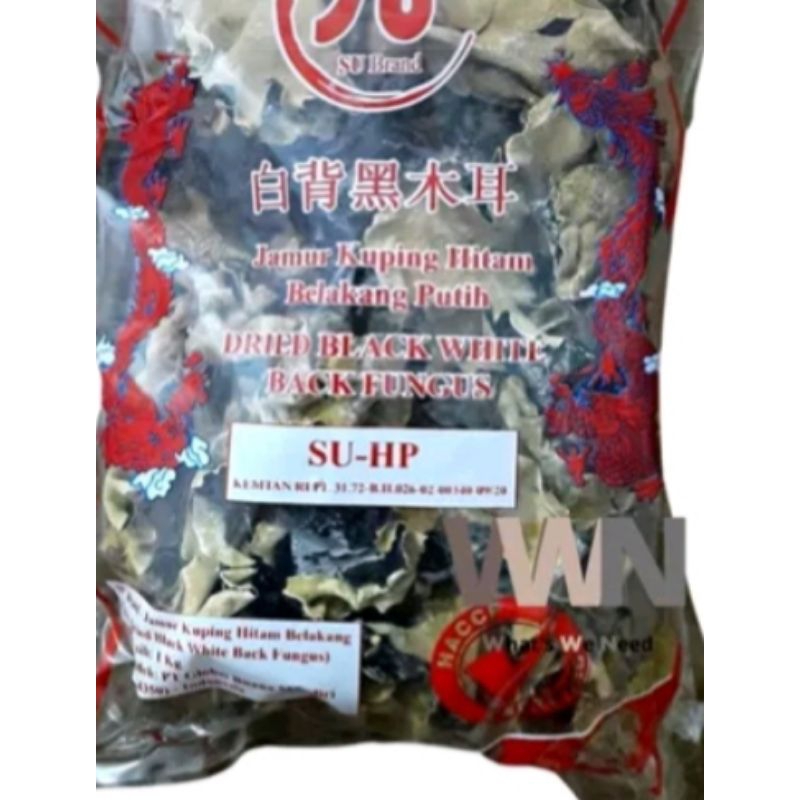 

Jamur Kuping Hitam Putih 1kg/ SU Brand Dried Black White Back Fungus Garansi tiba: hari ini
