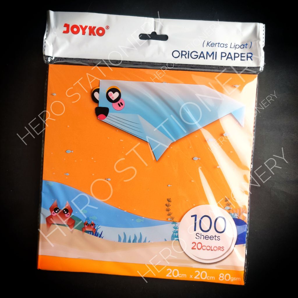 

Kertas lipat origami joyko 20 warna 20 x 20 isi 100 lembar 302-100