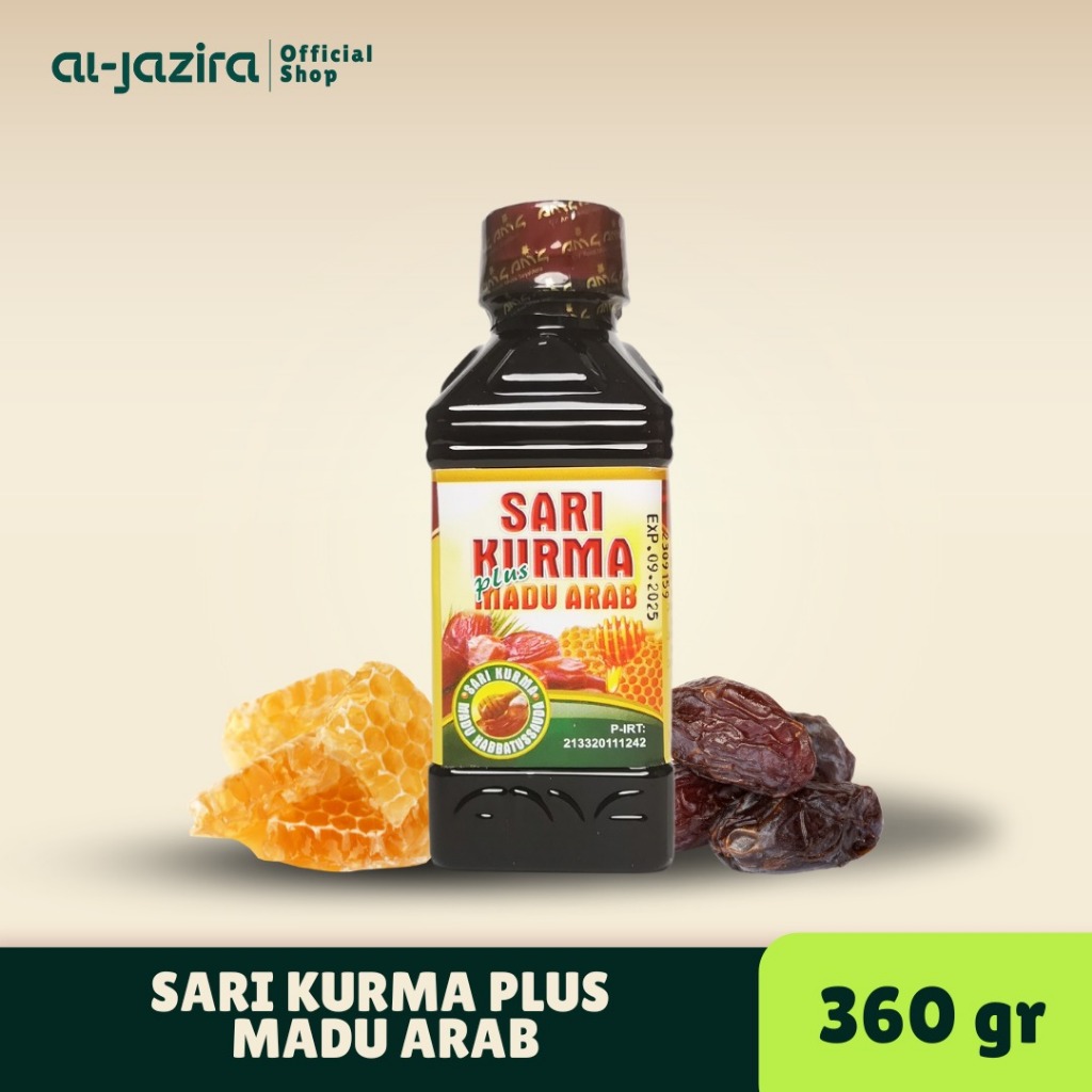 

Sari Kurma AL-JAZIRA Honey + Madu Arab & Habbatusauda Halal Minuman Sari Buah Kurma Herbal Berkhasiat