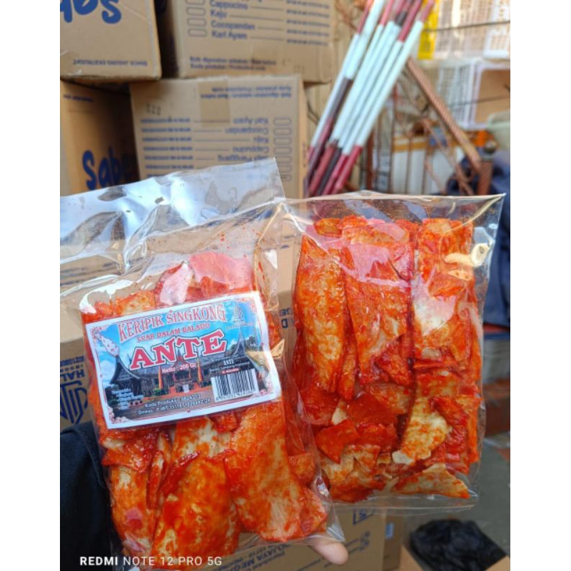 

Ante keripik singkong luar dalam balado 200gr