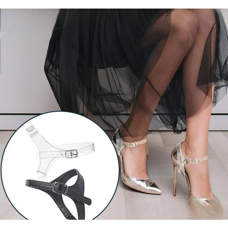 Tali Heels Transparan Invisible Sepatu Wanita Hak Tinggi Heels Strap Kaitan /Detachable Shoe Straps 
