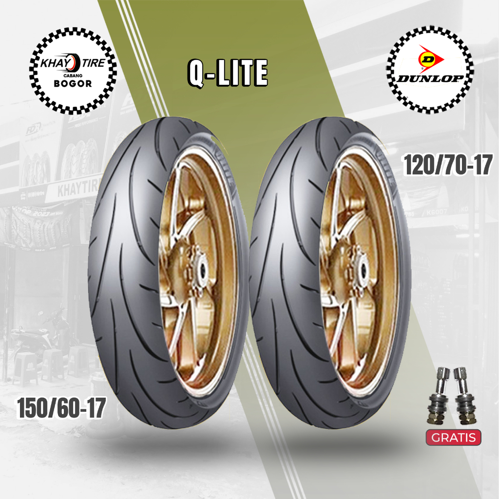 Ban Motor Sport - Supermoto Dunlop Sportmax Q-LITE 120/70 dan 150/60 Ring 17 Soft Compound Tubeless