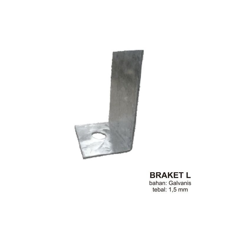 BRACKET L BAJA RINGAN 1.55 X 60 X 150 MM D10