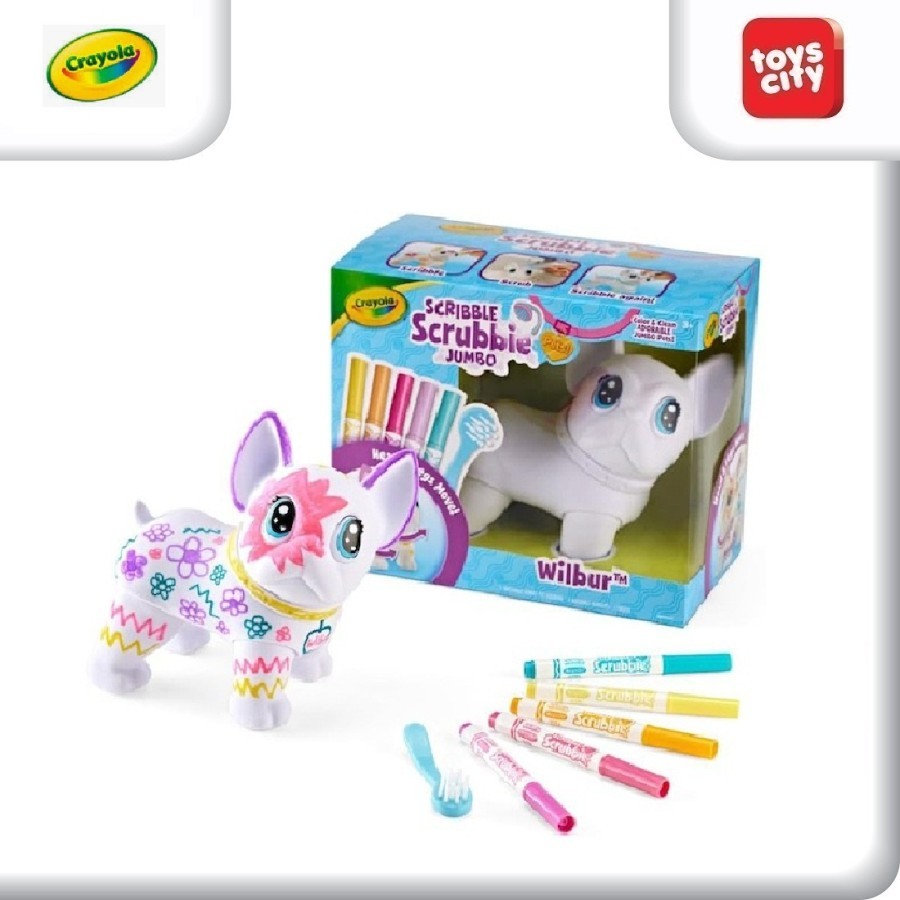 

Crayola Scribble Scrubbie Jumbo Pet Wilbur | Color and Clean Adorabble Jumbo Pet