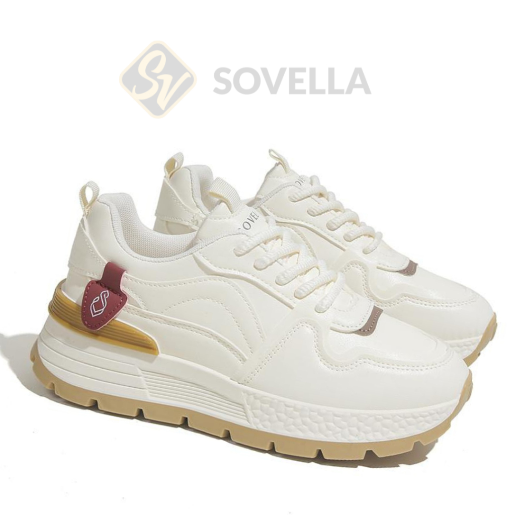 SOVELLA Cyra Sneakers Casual Putih Hitam