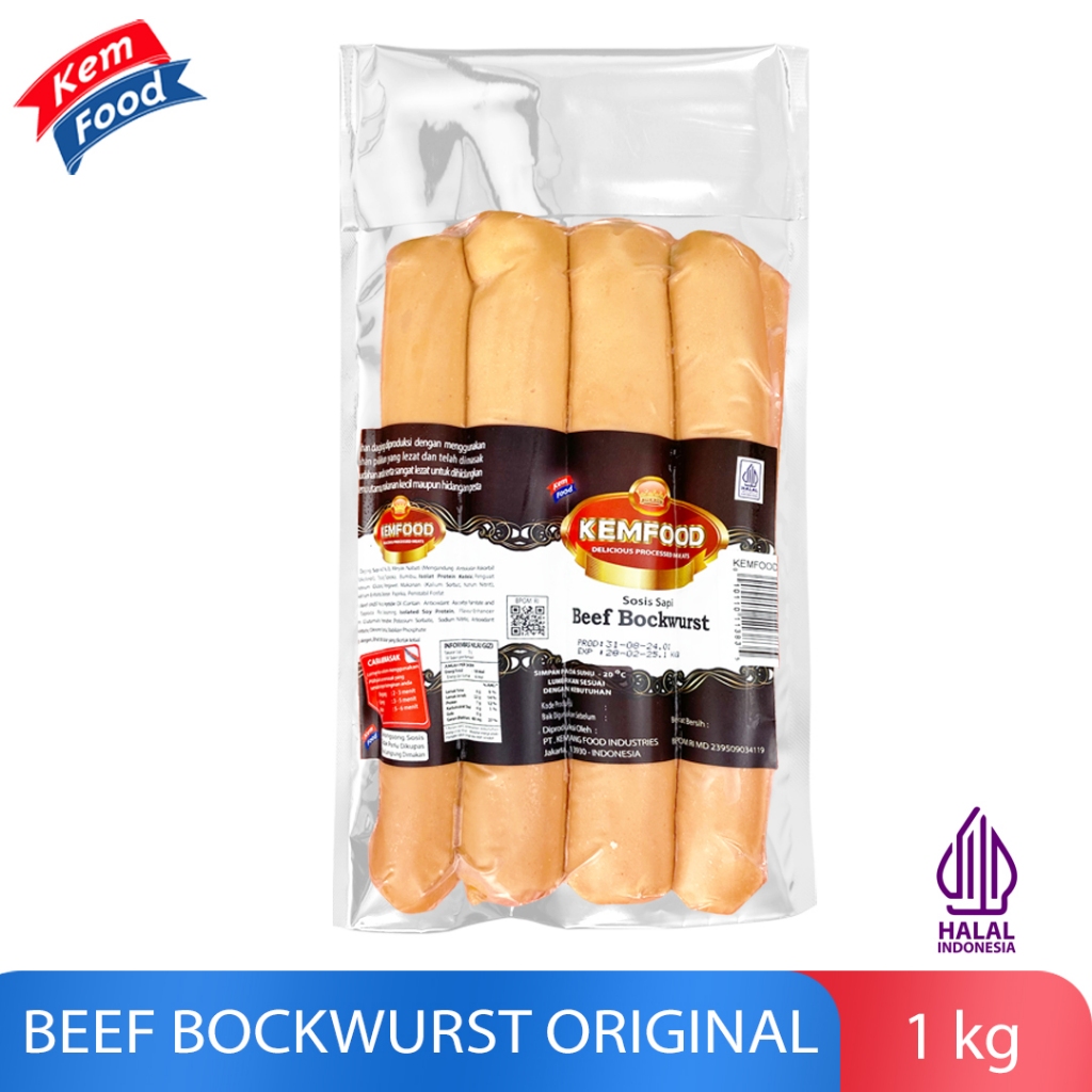 

Kemfood - Sosis Sapi Bockwurst Original 20 Cm - 1 Kg