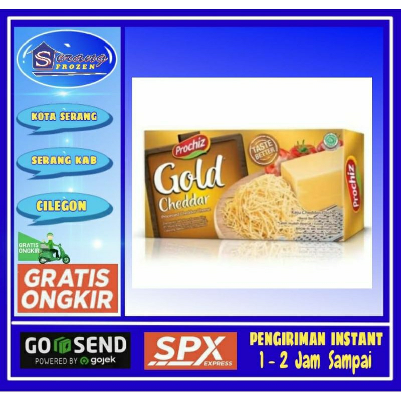 

Prochiz Gold Cheddar 160gr, Keju Batang, Frozen Serang