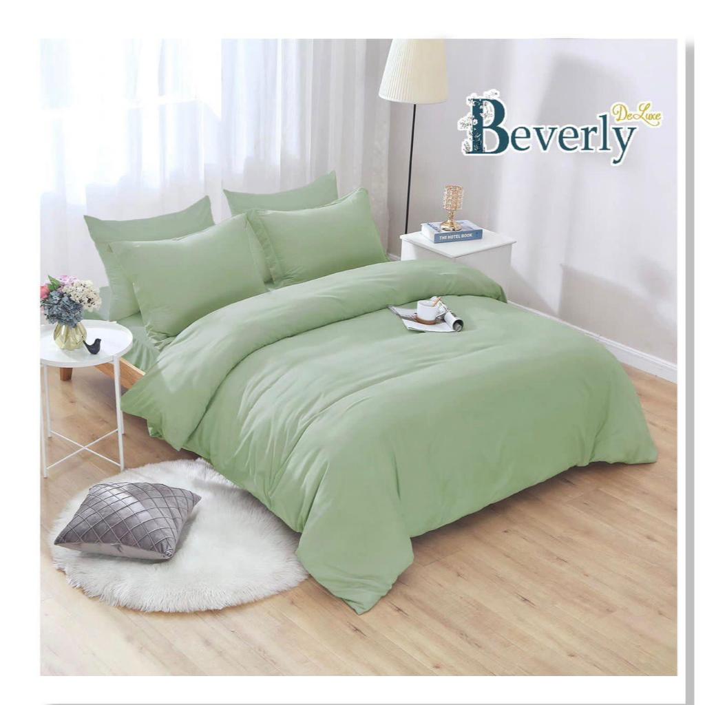 Sprei homemade katun CVC premium motif POLOS SAGE GREEN