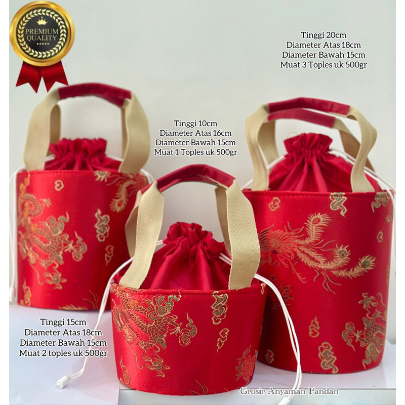 

Tas hampers imlek EMBER CHEONGSAM GG VISBAN tas parcel CNY goodiebag natal souvenir