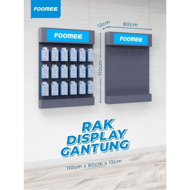 FOOMEE RAK DINDING/ FOOMEE RAK DISPLAY GANTUNG110CM x 80CM x 12CM