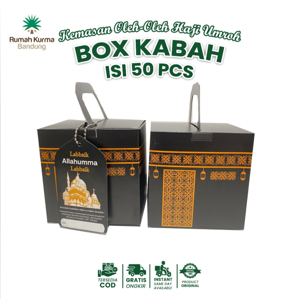 

Box Ka’bah Oleh-Oleh Haji Umroh Pack Isi 50 Free Hangtag Premium Praktis Best Seller