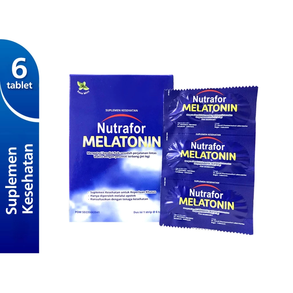 

Nutrafor Melatonin isi 6 Tablet - Obat | Suplemen Insomnia | Susah Tidur Mengatasi Sulit Tidur dan Memperbaiki Kualitas Tidur