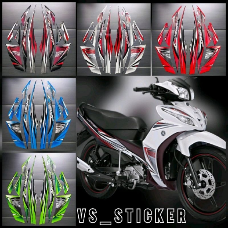 STRIPING LIST STANDART MOTOR YAMAHA JUPITER Z1 2012 2013 MERAH HITAM BIRU BIRU HIJAU PUTIH