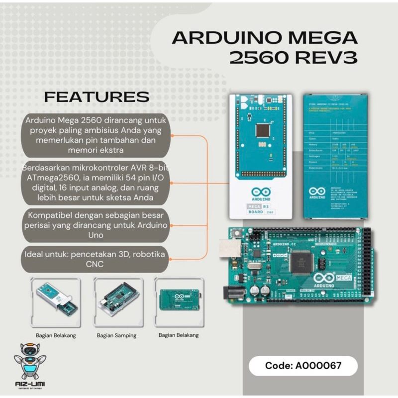 Arduino Mega 2560 Rev 3 Original Made in Italy