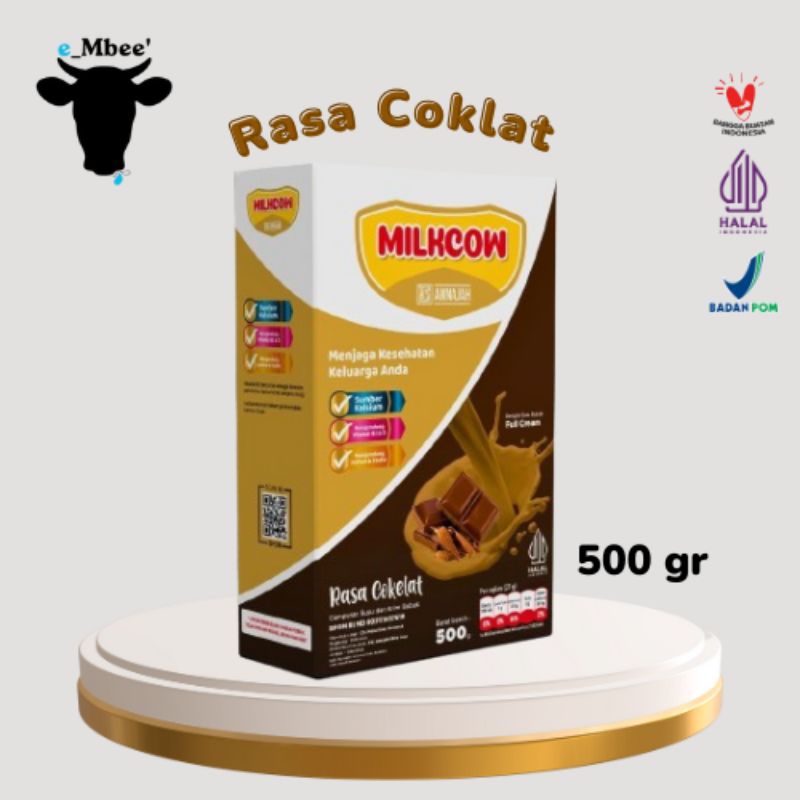 

e_Mbee' Milkcow Coklat Full Cream Susu Penggemuk Anak 500 gram
