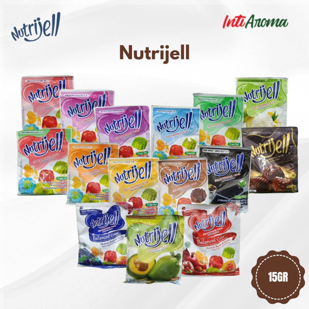 

Nutrijell Jelly Kemasan 15gr (Coklat, Cincau, Kelapa Muda, Strawberry, Mangga, Jeruk, dll)