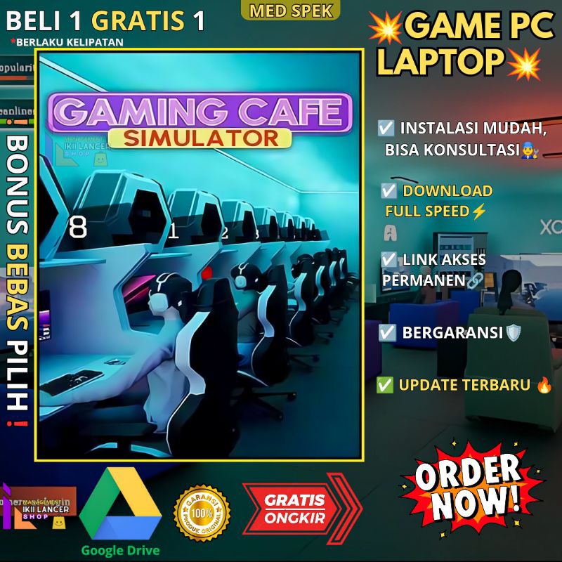 Gaming Cafe Simulator - PC LAPTOP GAMES - ORIGINAL WINDOWS