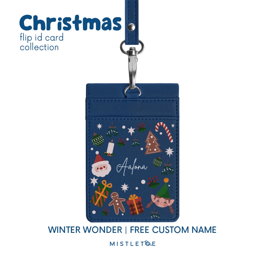 

Christmas Flip ID Card Holder - Lanyard - Name Tag