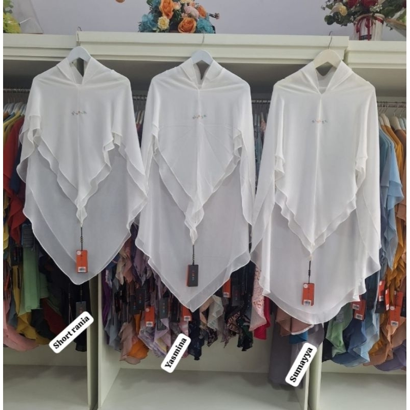 Khimar Sisesa polos Broken White