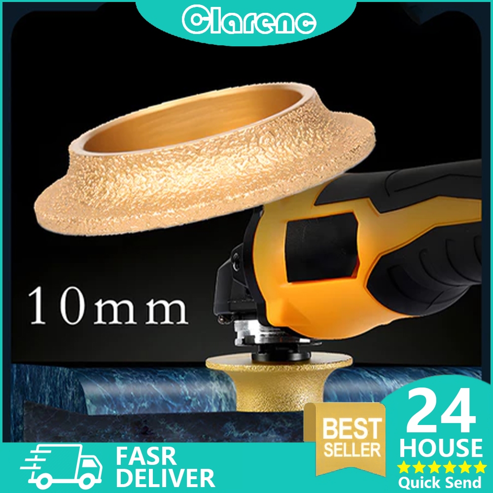 1pcs Mata Pinggul Bevel Granit Bullnose Emas 10mm Roda Gerinda Diamond