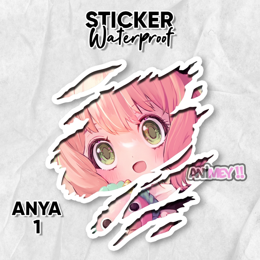

Stiker Scratch Anya Forger Spy Family / Sticker Anime Waterproof