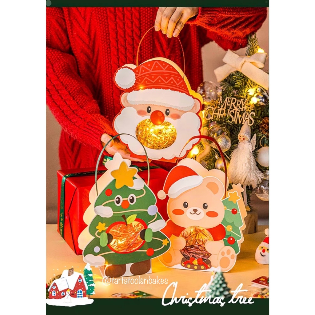 

(5PCS) Kotak Tenteng Santa / Pohon Natal / Bear | Merry Christmas Box Candy | Box Candy | Cookies Dus Natal