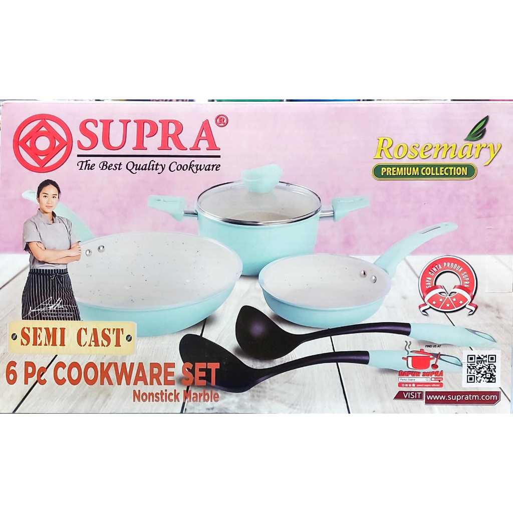 Panci set chef Renata supra 6 pcs / wajan set penggorengan anti lengket / SUPRA COOKWARE SET 6 PCS