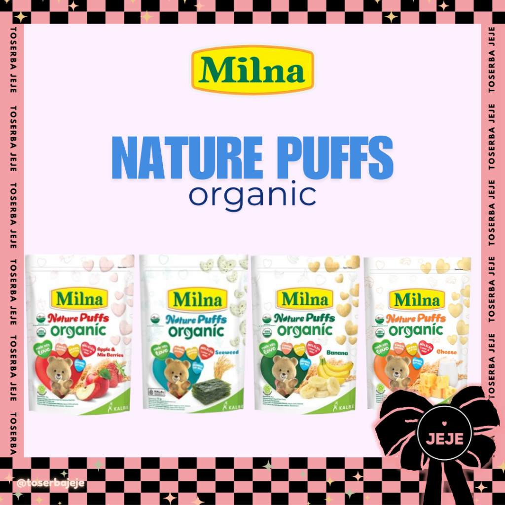 MILNA Nature Puffs Organic | Cemilan snack bayi 8+ bulan