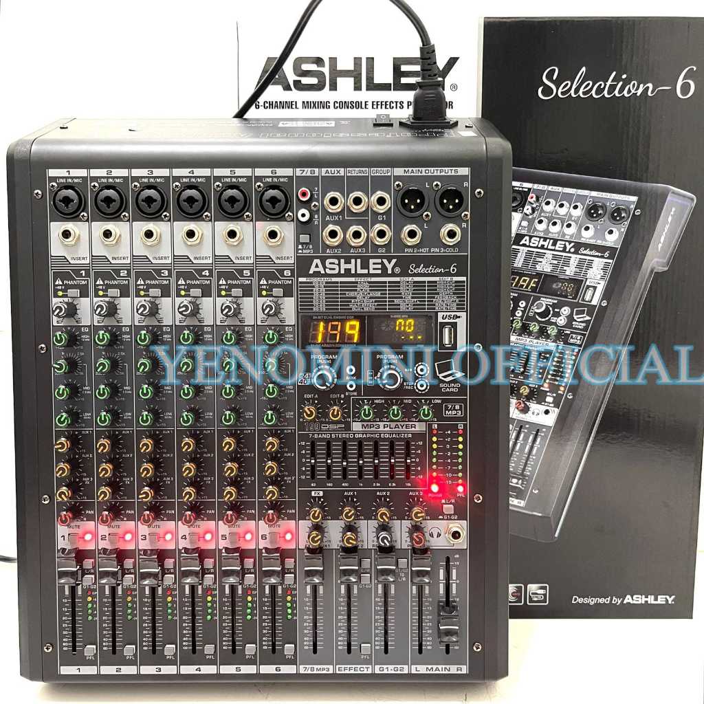 Mixer Audio Ashley Selection 6 6Channel Original Mixer Ashley Selection6 Mixing 6 Bagus Murah ( Bisa