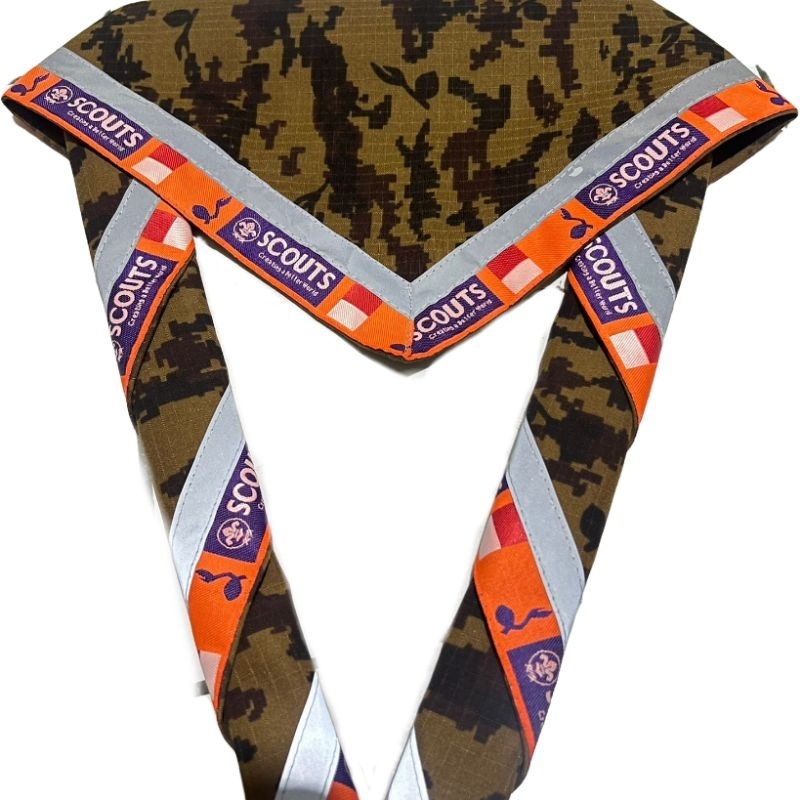 scraf pramuka menyala / scraf pramuka lis scout bordir